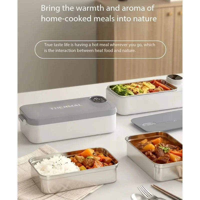 Portapranzo Elettrico Riscaldabile in Acciaio Inox