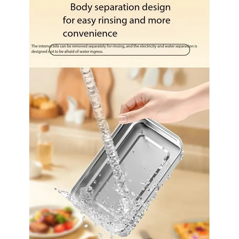 Portapranzo Elettrico Riscaldabile in Acciaio Inox